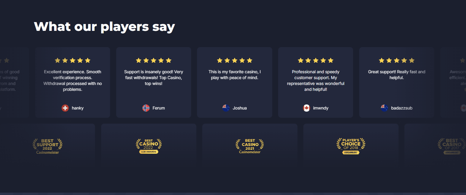 BitStarz customer review page